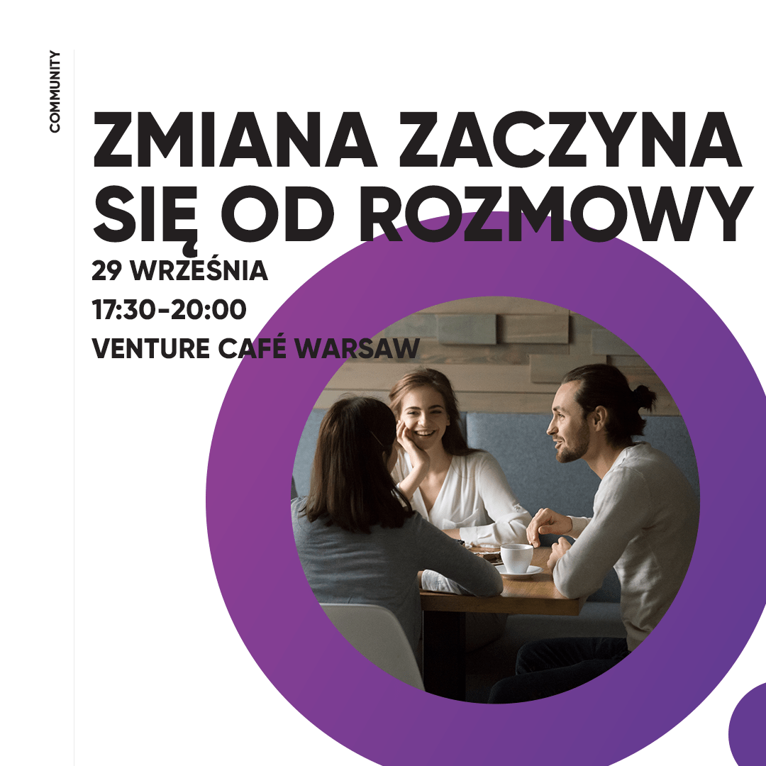 Ludzie rozmawiają w kawiarni